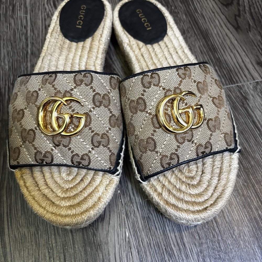 Gucci GG Canvas Espadrilles EU 37 1/2 - Picture 2 of 15